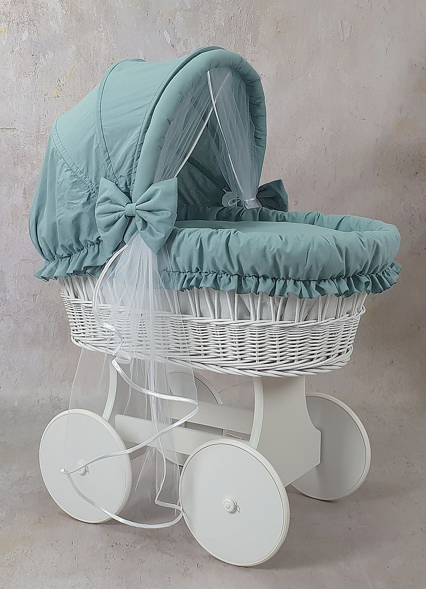 Ropa de cama para moisés 7 piezas con capota y mosquitera caqui algodón serie BkhMOSxxl - foto 3