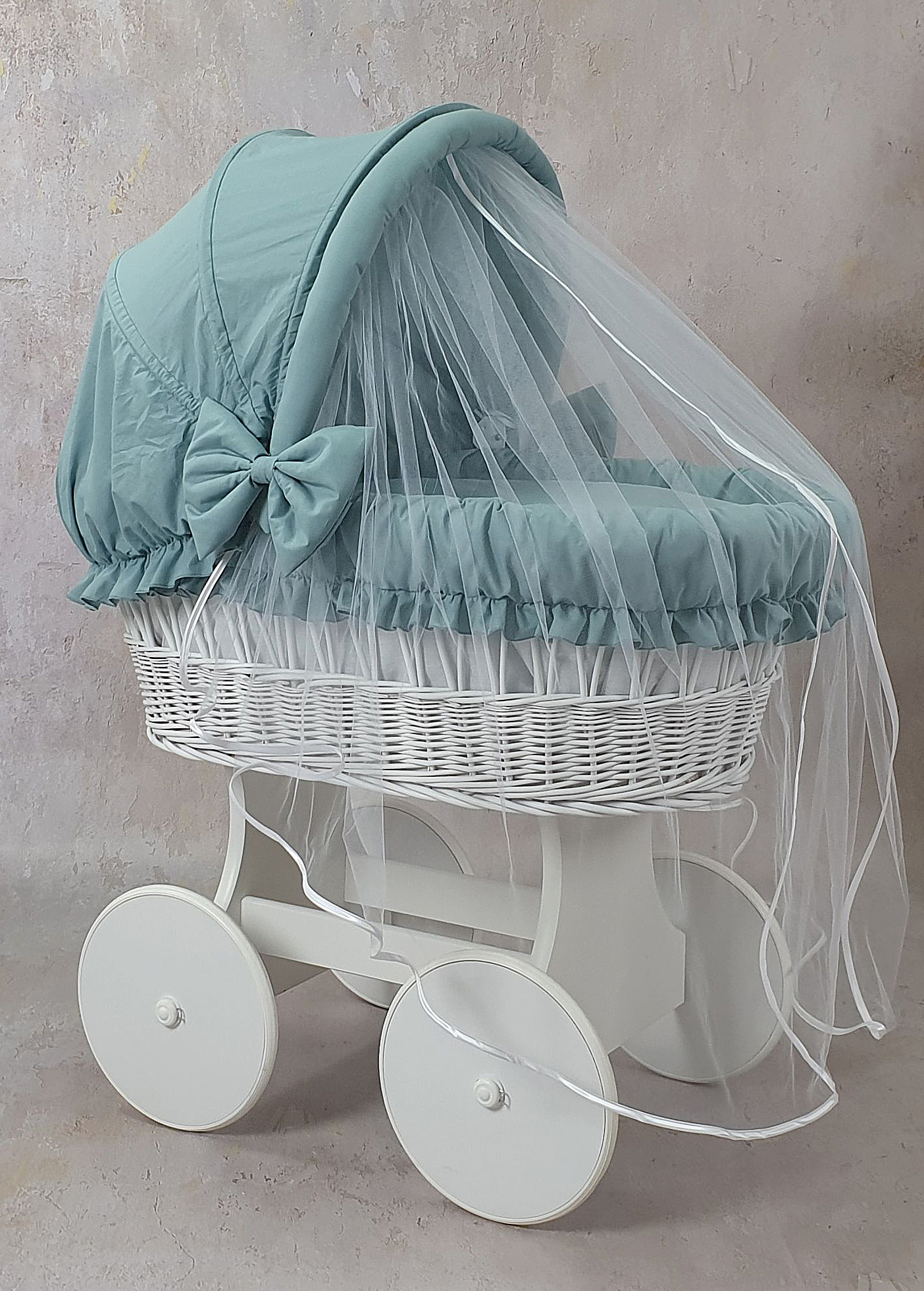 Ropa de cama para moisés 7 piezas con capota y mosquitera caqui algodón serie BkhMOSxxl - foto 4