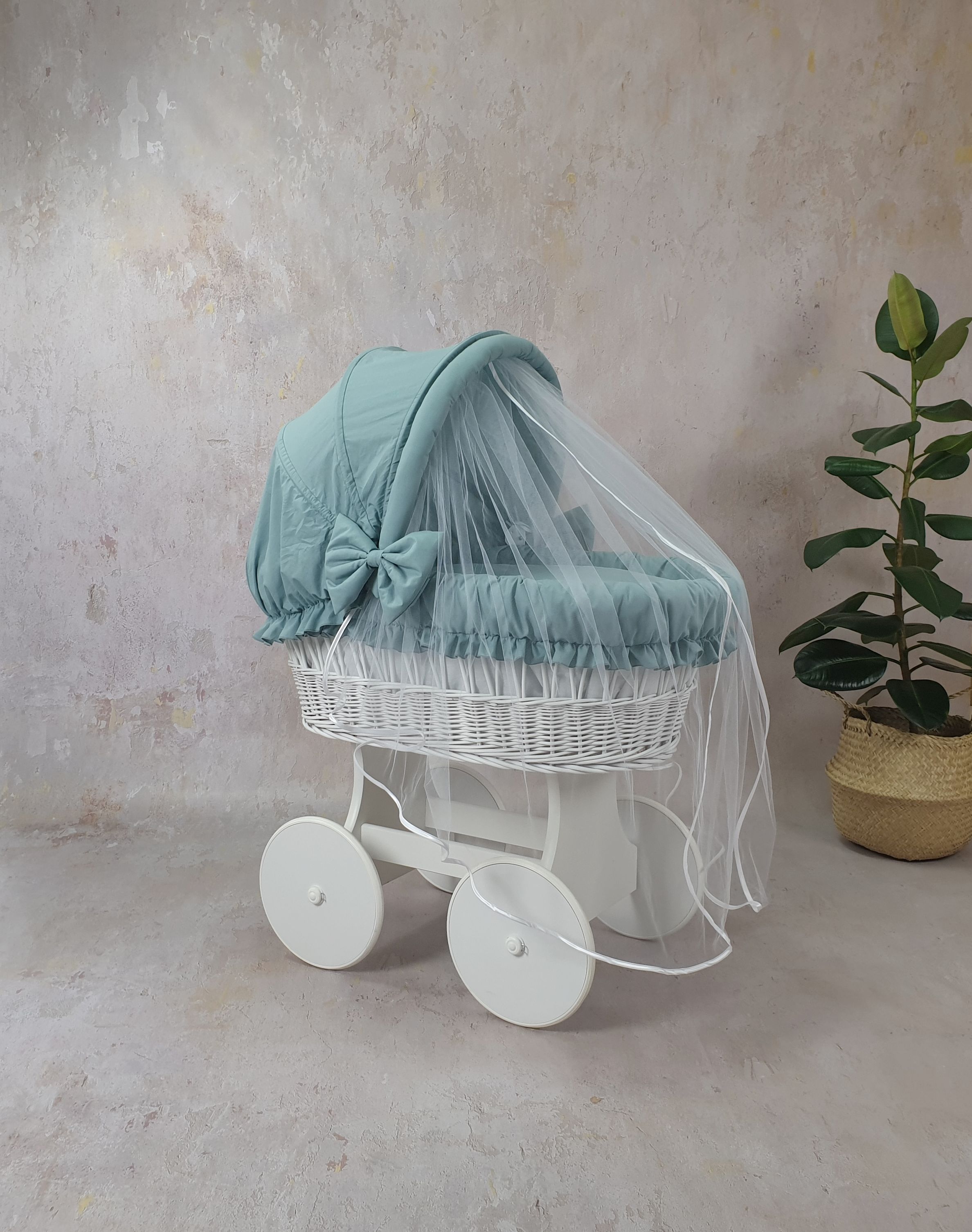 Ropa de cama para moisés 7 piezas con capota y mosquitera caqui algodón serie BkhMOSxxl - foto 5