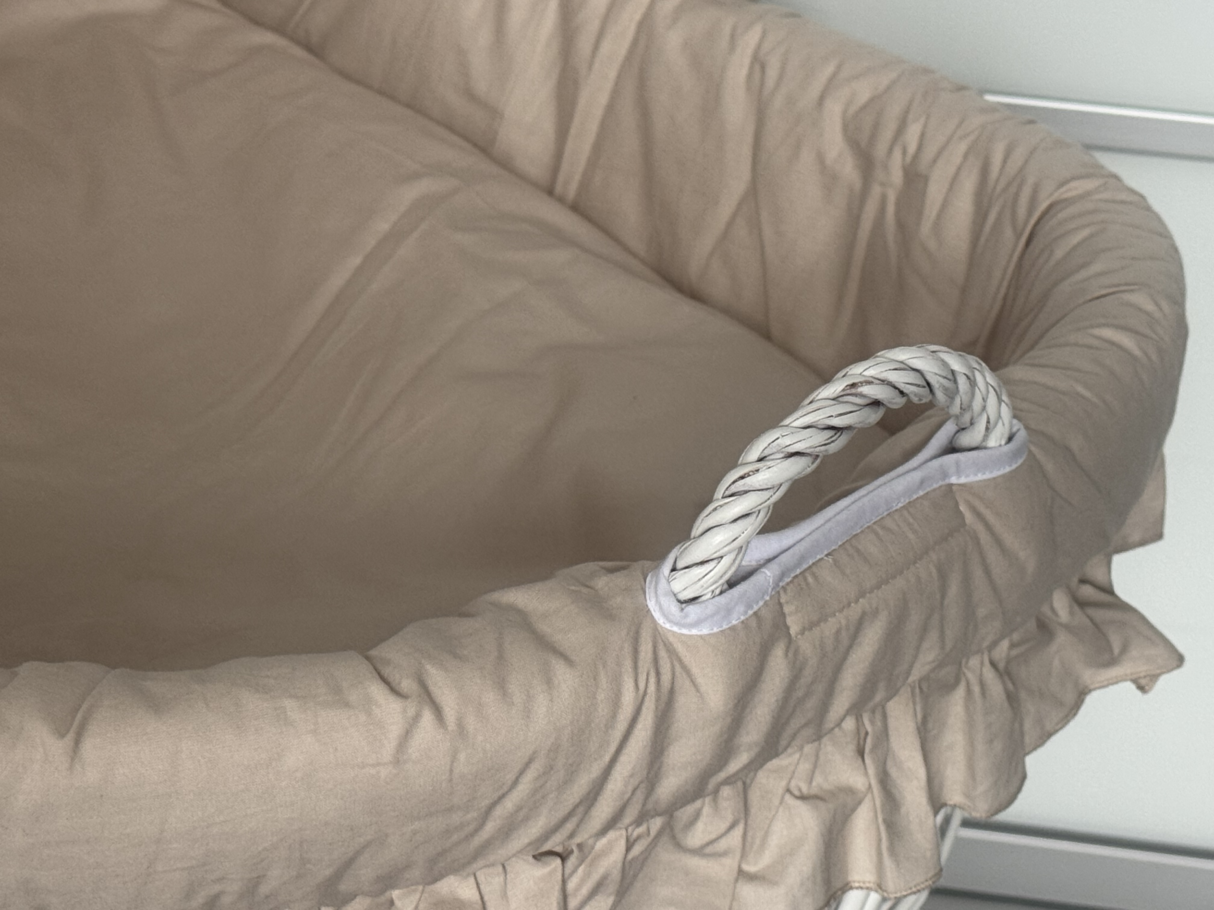 Ropa de cama para moisés 7 piezas con capota y mosquitera caqui algodón serie BkhMOSxxl - foto 7