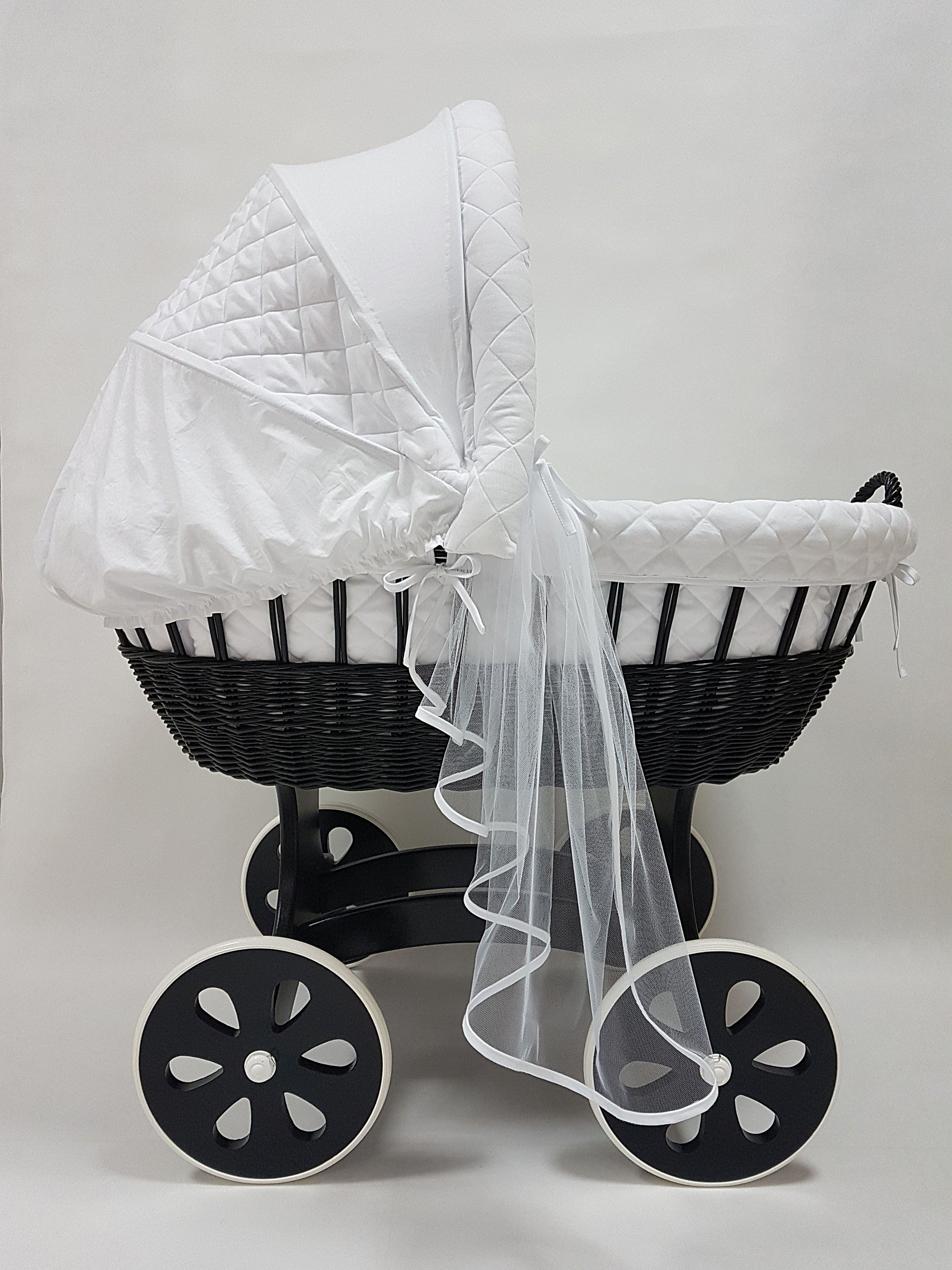Ropa de cama para moisés 7 piezas con capota y mosquitera blanco algodón serie BgesXL - foto 2