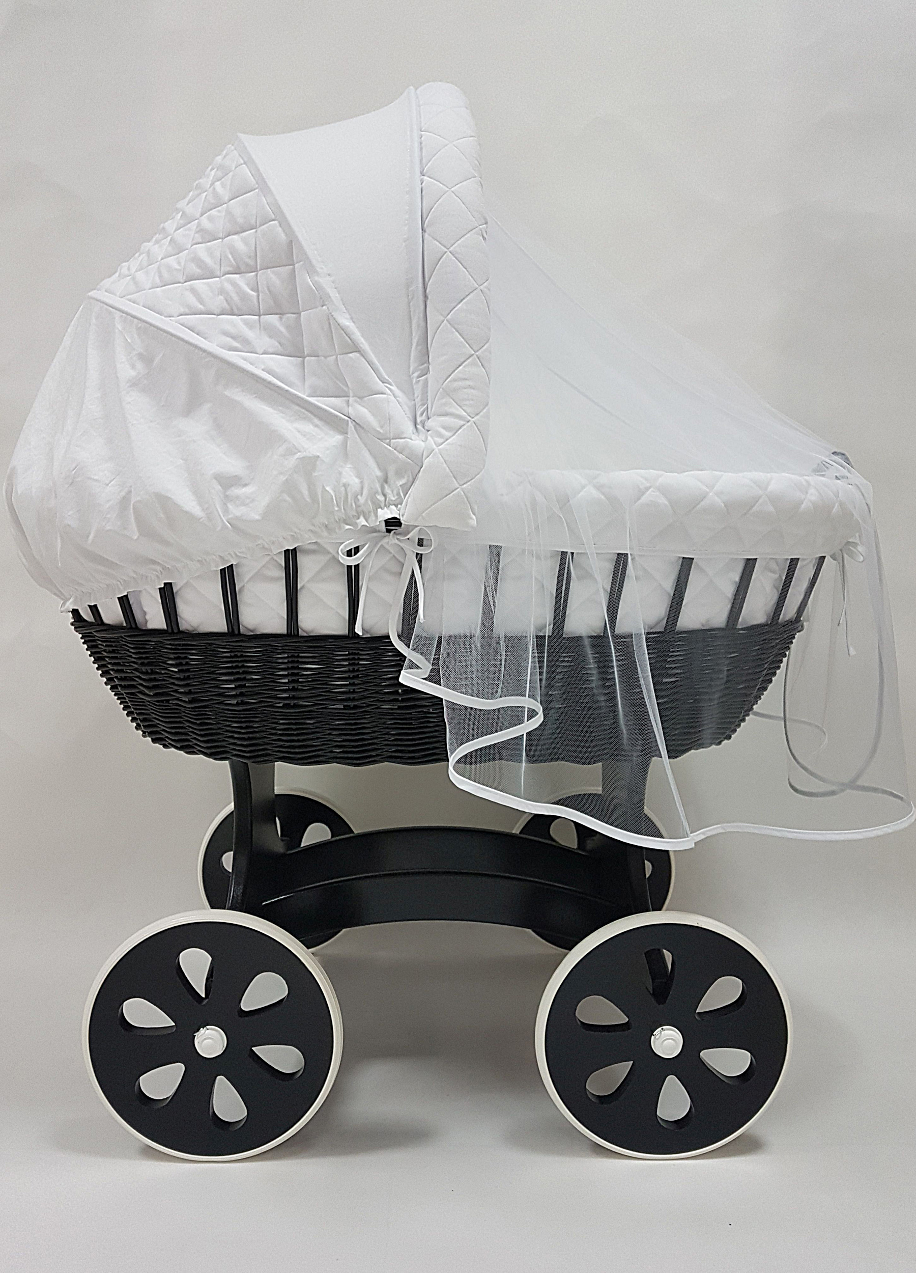 Ropa de cama para moisés 7 piezas con capota y mosquitera blanco algodón serie BgesXL - foto 5