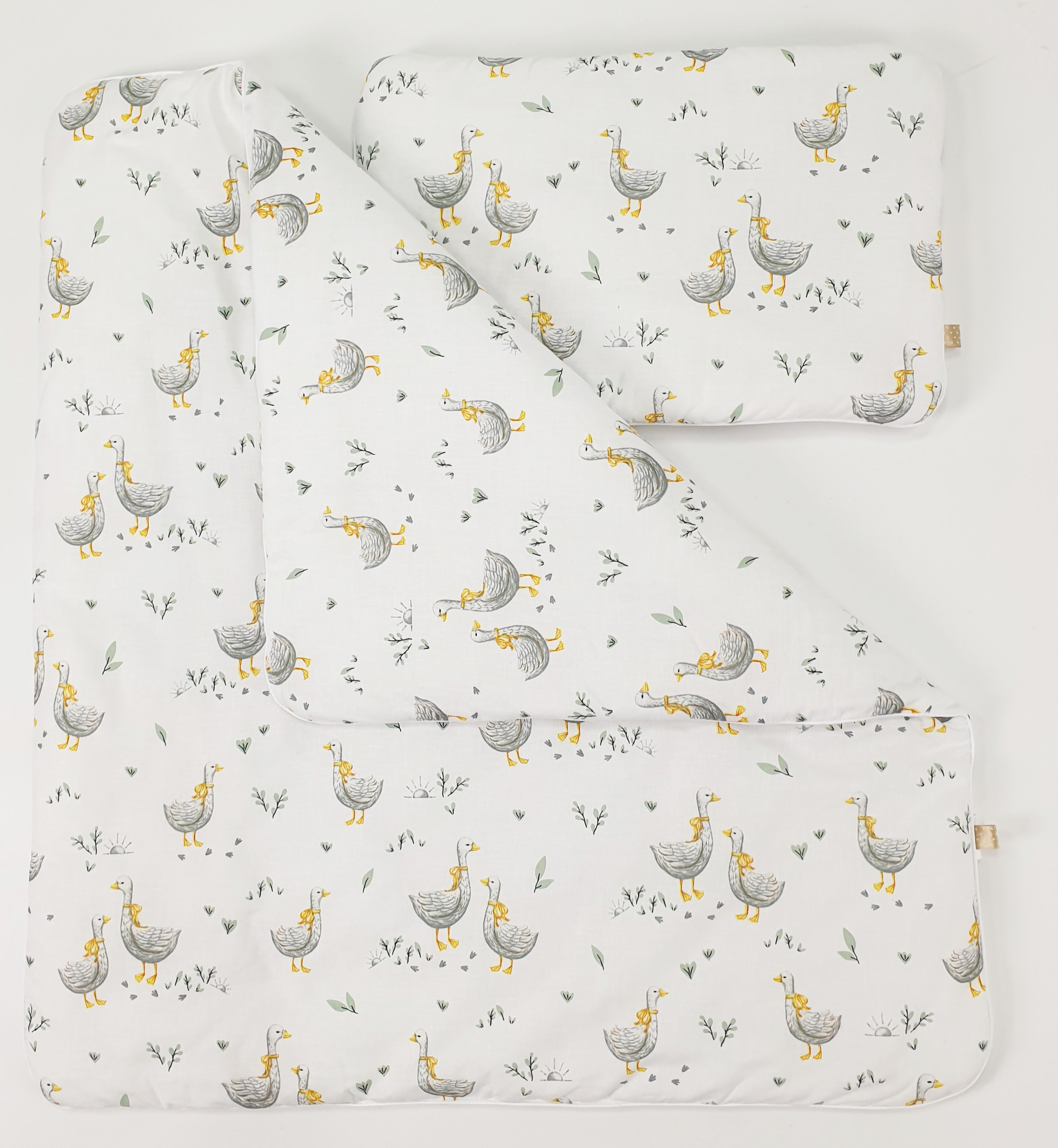 Moisés completo de mimbre con dosel y ropa de cama blanco, natural tejido waffle serie HNBI-MOS2 - foto 6